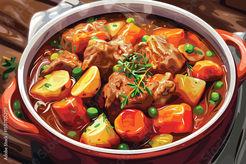 A Close Up of Healthy Food illustration.