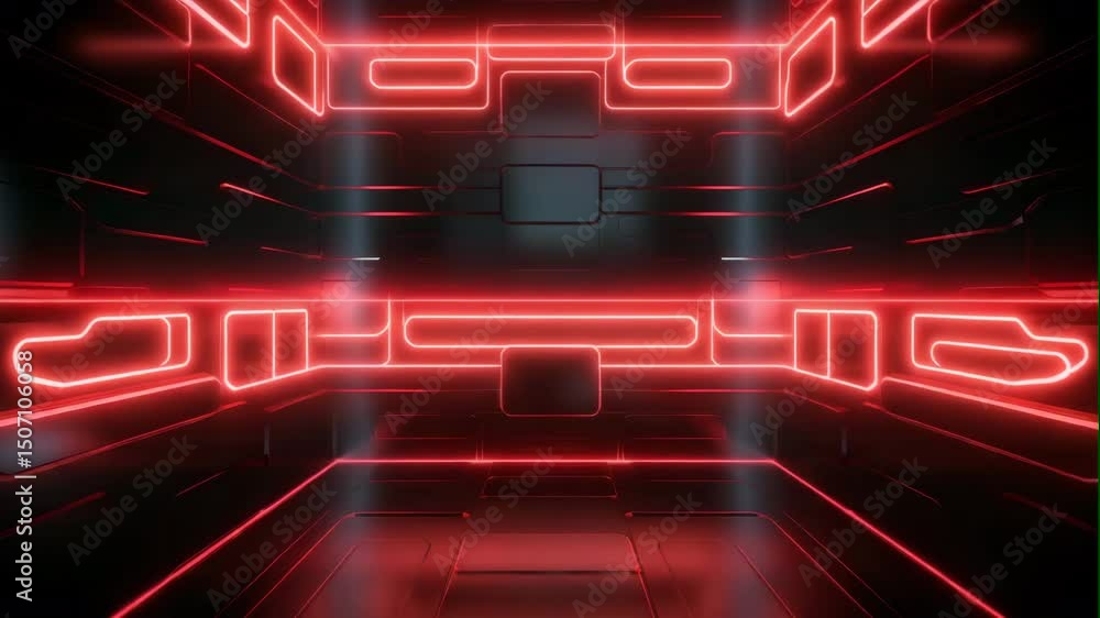 Futuristic Glowing red Tech Interface Frame Futuristic Glowing red Tech Interface Frame