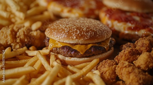 Wallpaper Mural Variety of fast food (2) Torontodigital.ca