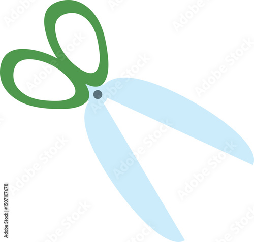 Grass shears gardening illustration element