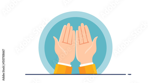 Hands Raised in Prayer Islamic Devotion
