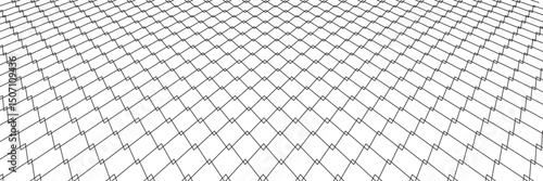 Steel wire chain link fence seamless pattern. Metal lattice with rhombus, diamond shape silhouette. Grid fence background.