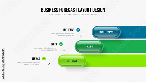Modern Introduction Three Step Infographic Slideshow Design. Professional Development Presentation Layout Vector Illustration. Project Launch 3 Option Diagram Frame Template.