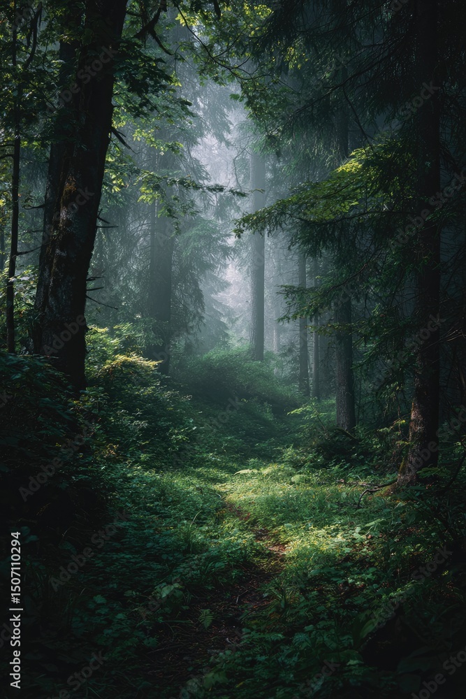 Obraz premium morning in the forest