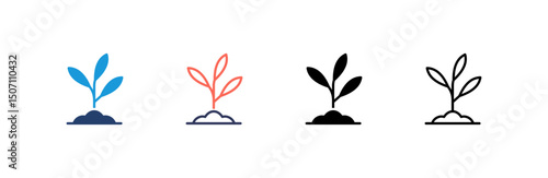 Sprout Icon set multiple style collection