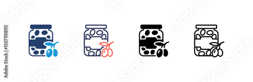 Jar Icon set multiple style collection
