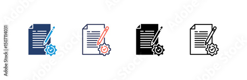 Procedure Icon set multiple style collection