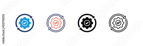 Continuous Icon set multiple style collection