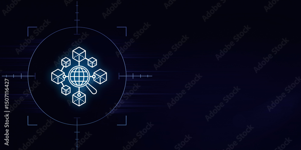 Obraz premium Blockchain Data Analysis and Network Exploration