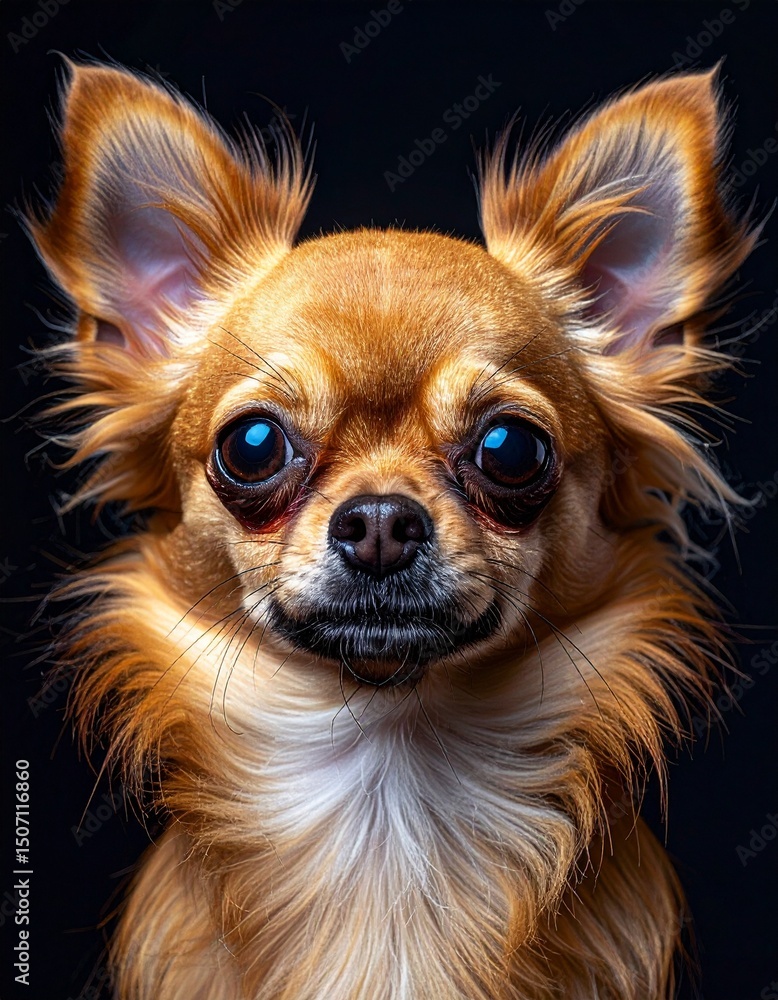 beautiful detailed close up image of a Chihuahua dog looking at camera beautiful detailed close up image of a Chihuahua dog looking at camera