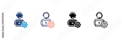 Crisis Communication Icon set multiple style collection