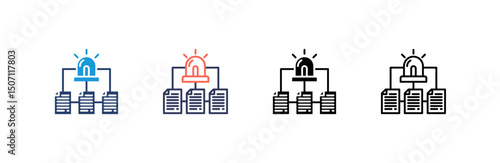Incident Icon set multiple style collection