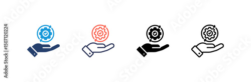 Responsibility Icon set multiple style collection