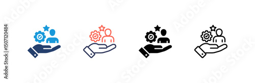 Responsibility Icon set multiple style collection