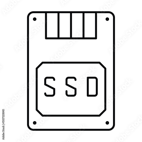 External Ssd thinline icon, vector, pixel perfect, illustrator file 

