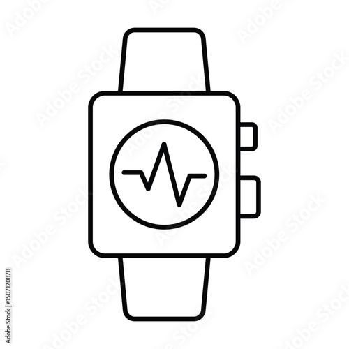 Fitness Tracker Band thinline icon, vector, pixel perfect, illustrator file 
