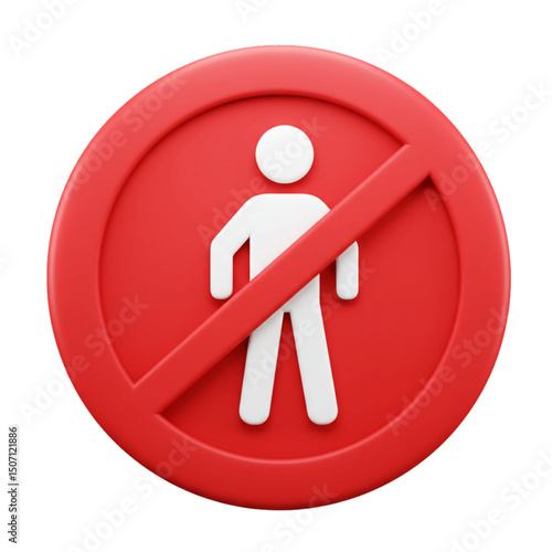 Restricted access icon, no entry for unauthorized persons.