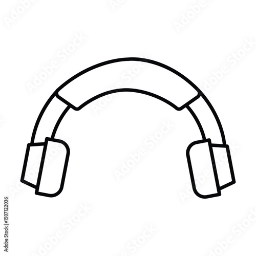 Noise-canceling Headphones thinline icon, vector, pixel perfect, illustrator file 
