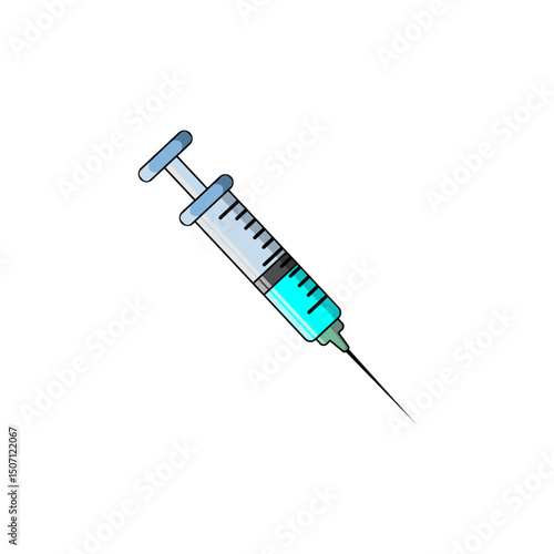 syringe on white background