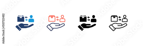 Direct Marketing  Icon set multiple style collection