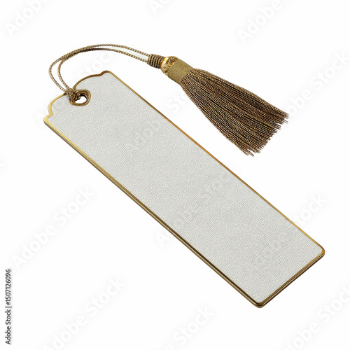 Elegant Gold and Silver Bookmark with Tassel