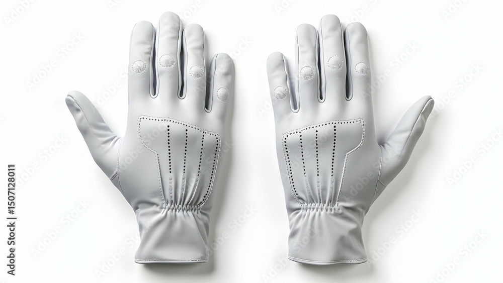 Obraz premium Ventilated Airflow Golf Gloves: Complete Front and Back View Presentation