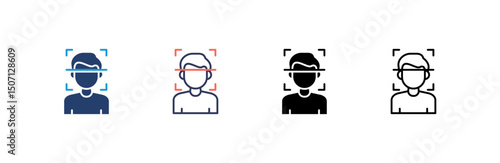 Authentication Icon set multiple style collection