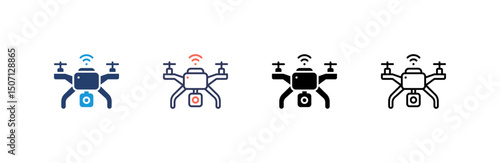 Drone Icon set multiple style collection