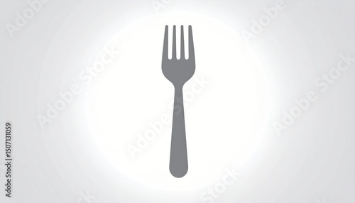 Simple Grey Fork Icon