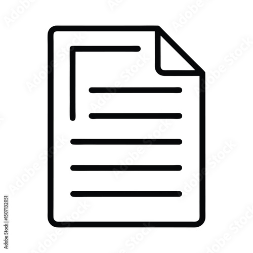 Document Icon Outline Vector