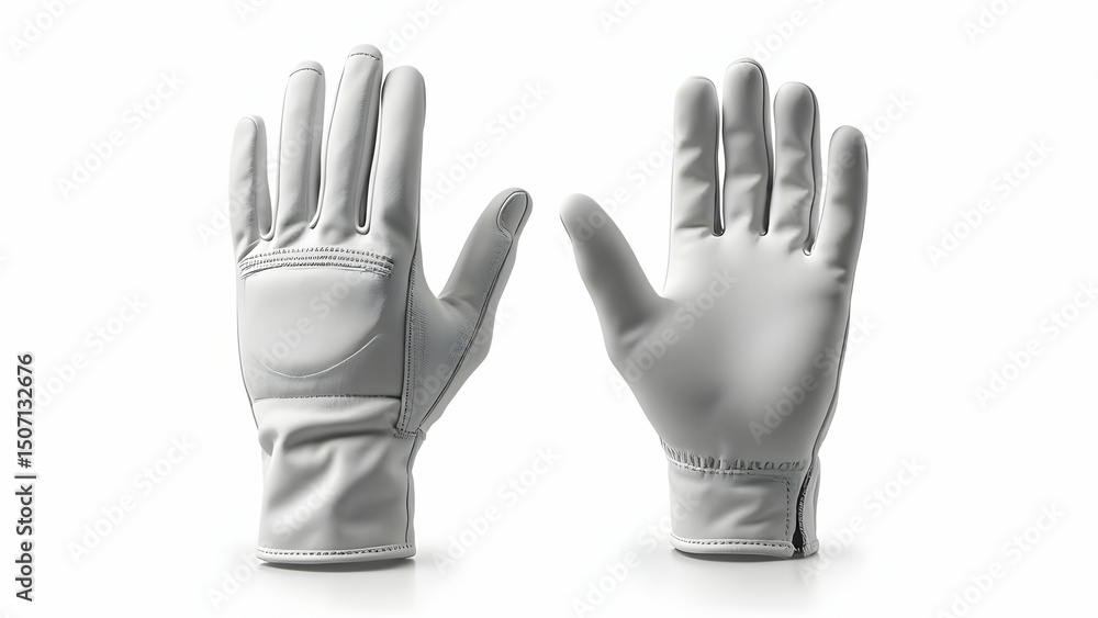Fototapeta premium Comfort-Fit Stretch Golf Gloves: Front and Back Views on Professional Studio Background