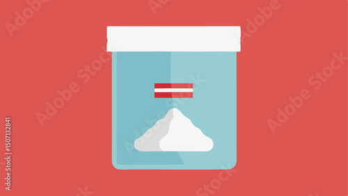 Drug Evidence A small baggie filled with a white powder inside an evidence bag. A label attached details the suspected substance and the time of collection.