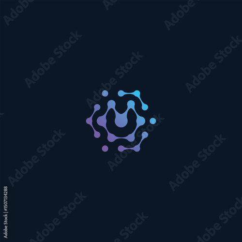 Futuristic connectivity network with gradient hues