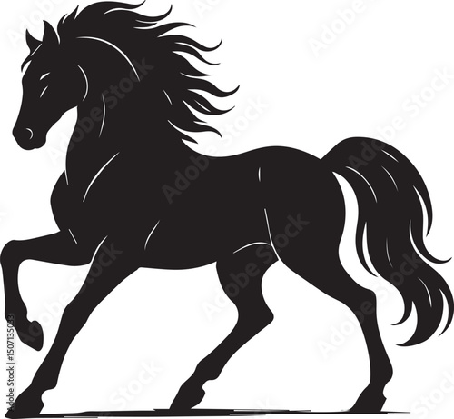 Horse icon silhouette