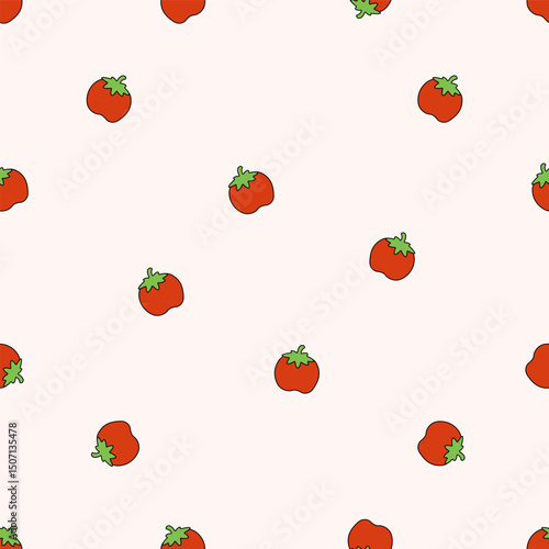 Seamless Fruit pattern. Idea for fabric, tablecloth pattern, wrapping paper, gift paper. Print ditsy. Motives are scattered randomly. Fruit pattern background. cute pattern.