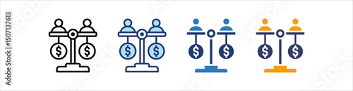 Equity Icon Set Multiple Style Collection