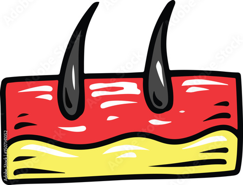 skin illustration hand drawing