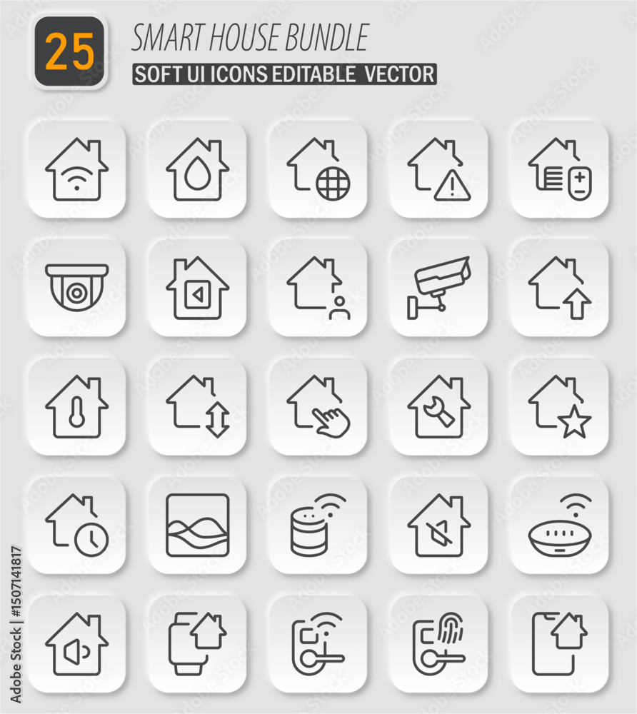 Smart Home Automation and Security System Icons for Modern Living Solutions Smart Home Automation and Security System Icons for Modern Living Solutions