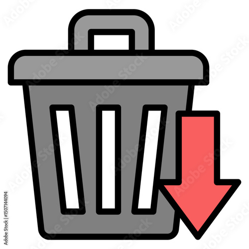 Reduction outline color icon