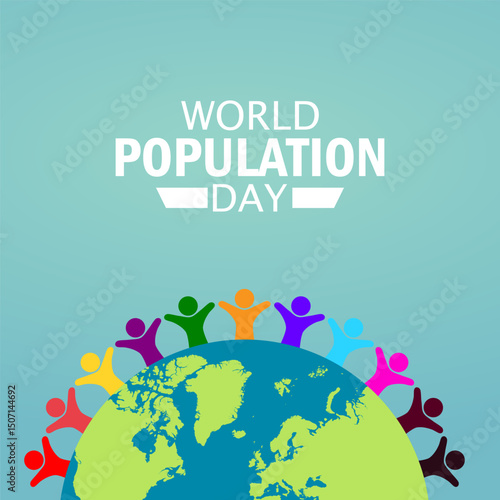 Vector graphic of World Population Day for World Population Day celebration.