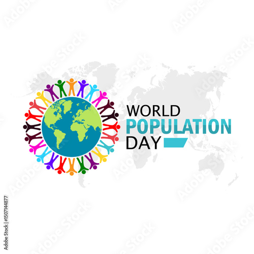 Vector graphic of World Population Day for World Population Day celebration.