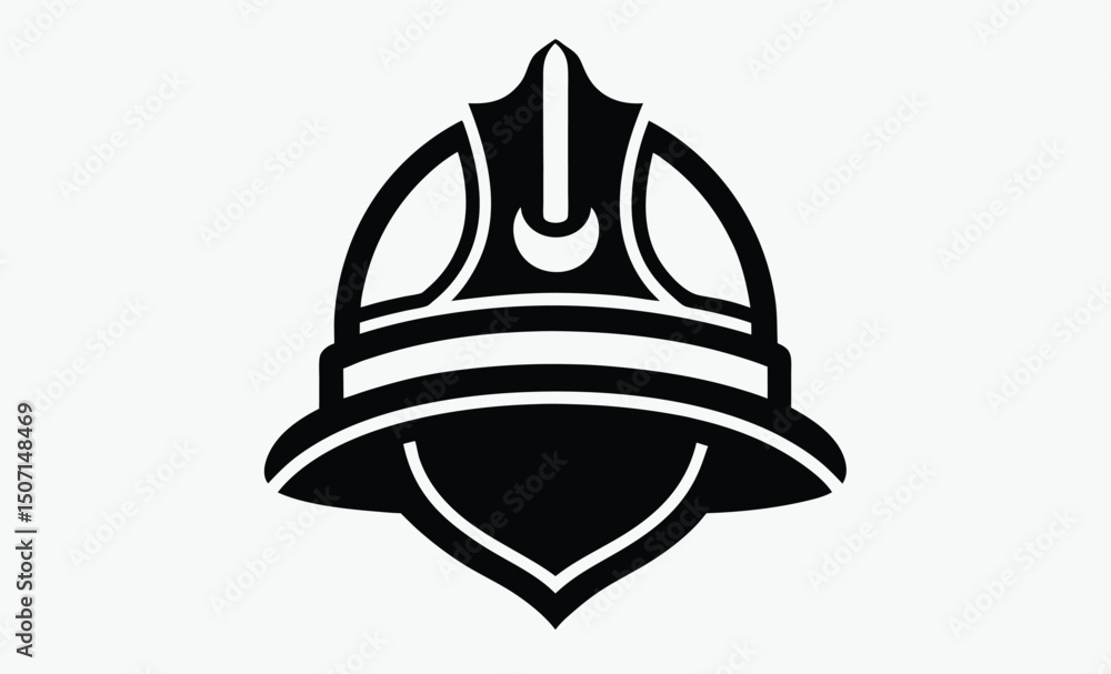 Naklejka premium Firefighter Helmet Icon