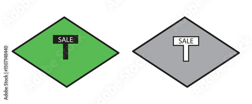 real estate house for sale flat vector illustration