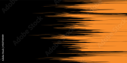 orange black brush Car sticker wrap pattern banner abstract sporty lines black orange color combination grunge brush modern pattern racing motorsport vector design.