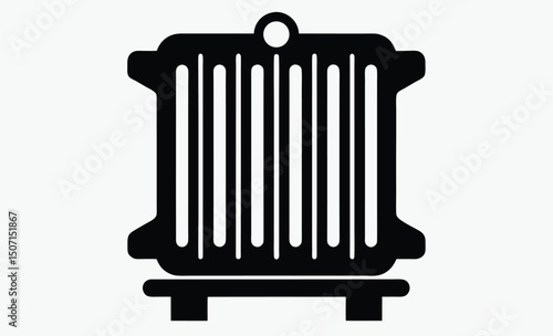 Radiator Icon Silhouette