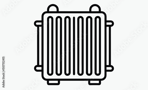 Radiator Icon Silhouette