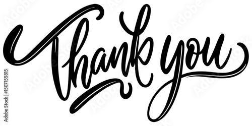 Handwritten Thank You Note, Calligraphy Style