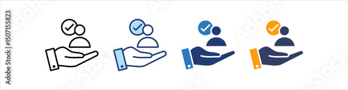 Responsibility Icon Set Multiple Style Collection