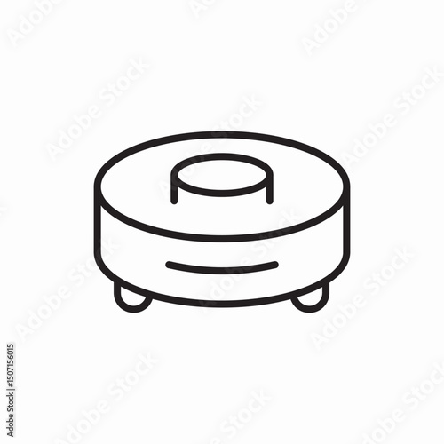robot vacuum cleaner icon vector sign