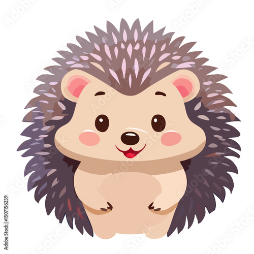 可愛いハリネズミのイラスト素材